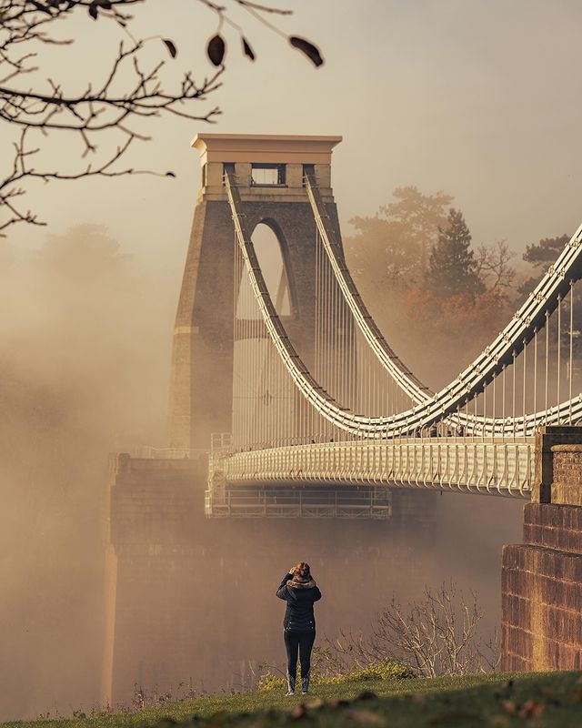 Misty Clifton Suspension Bridge